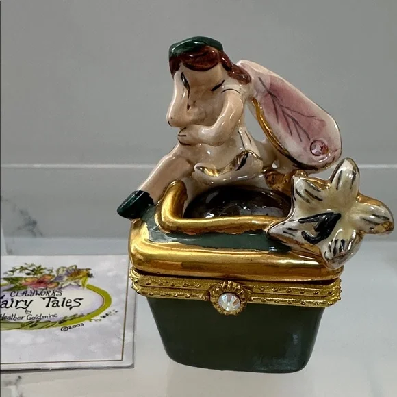 Clay works Fairy Tales 2003 Casablanca by Heather Goldminc fairy trinket box Y2K - Picture 2 of 11